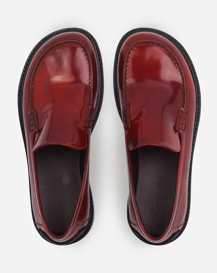 Women Lanvin Loafers Spinto Loafers In Smooth Leather Dark Brown Women Lanvin Loafers Spinto Loafers In Smooth Leather Dark Brown
