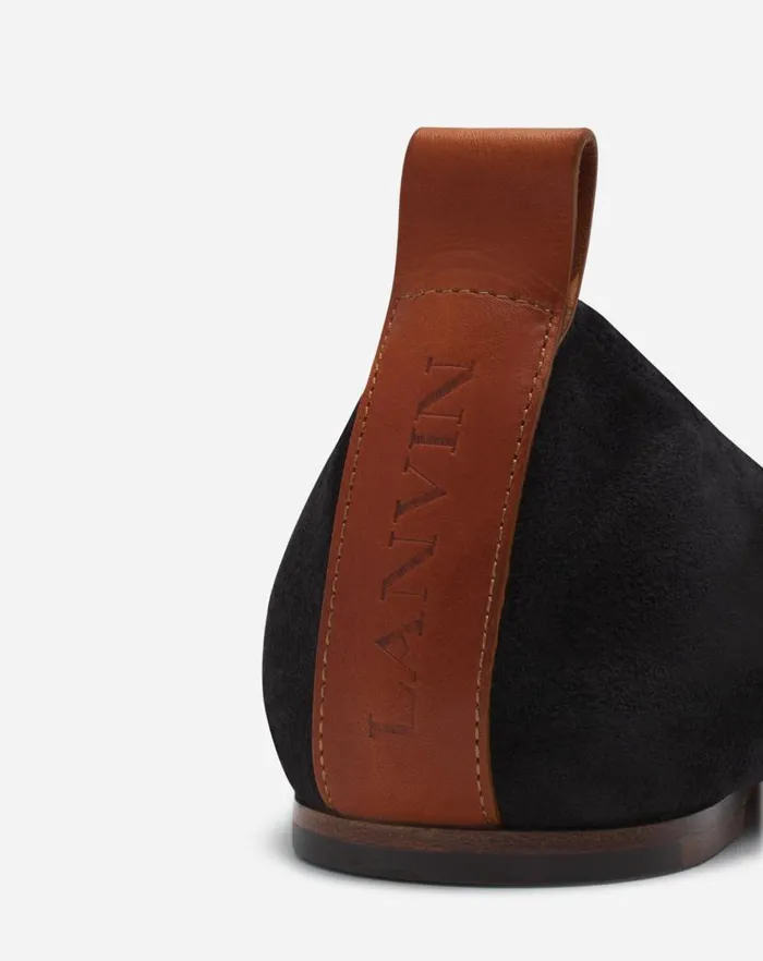 Women Lanvin Loafers The Suede Ballerina Flat Black Women Lanvin Loafers The Suede Ballerina Flat Black