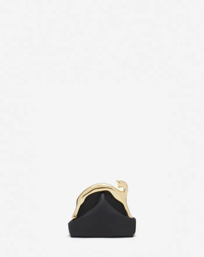Women Lanvin Mini Bags and Clutches Fusion Cat Leather Clutch Bag Black Women Lanvin Mini Bags and Clutches Fusion Cat Leather Clutch Bag Black