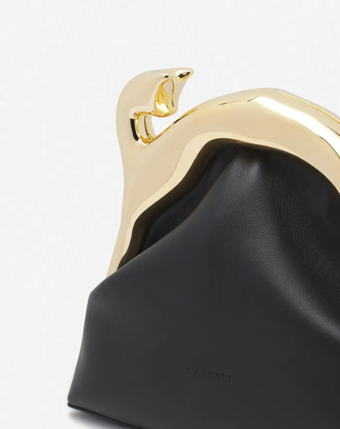 Women Lanvin Mini Bags and Clutches Fusion Cat Leather Clutch Bag Black Women Lanvin Mini Bags and Clutches Fusion Cat Leather Clutch Bag Black