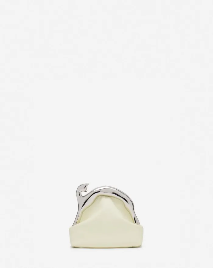 Women Lanvin Mini Bags and Clutches Fusion Cat Leather Clutch Bag Chamomile