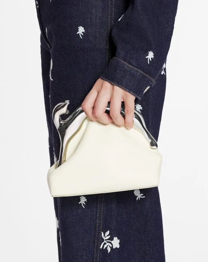 Women Lanvin Mini Bags and Clutches Fusion Cat Leather Clutch Bag Chamomile Women Lanvin Mini Bags and Clutches Fusion Cat Leather Clutch Bag Chamomile