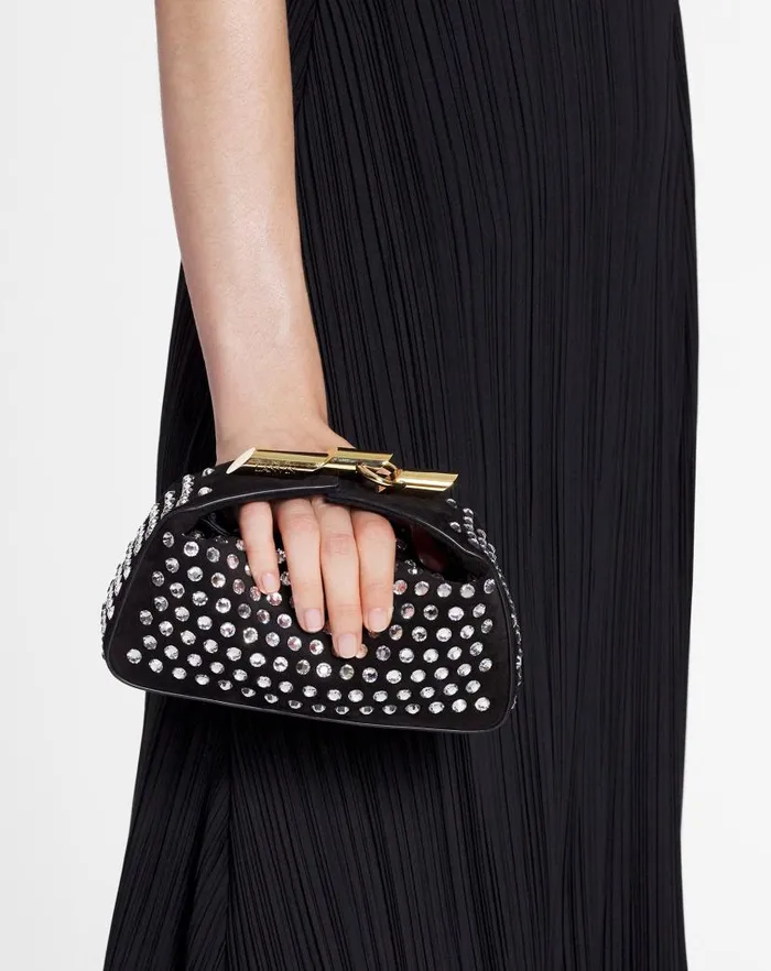 Women Lanvin Mini Bags and Clutches Haute Squence Leather Clutch Bag With Rhinestones Black Women Lanvin Mini Bags and Clutches Haute Squence Leather Clutch Bag With Rhinestones Black