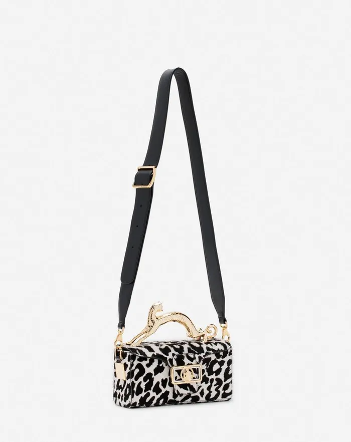 Women Lanvin Mini Bags and Clutches Nano Pencil Cat Bag In Ponyeffect Leather Blackwhite Women Lanvin Mini Bags and Clutches Nano Pencil Cat Bag In Ponyeffect Leather Blackwhite