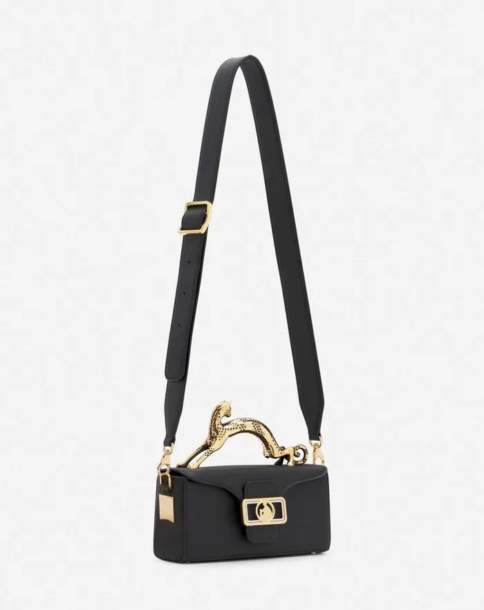 Women Lanvin Mini Bags and Clutches Nano Pencil Cat Leather Bag Black Women Lanvin Mini Bags and Clutches Nano Pencil Cat Leather Bag Black