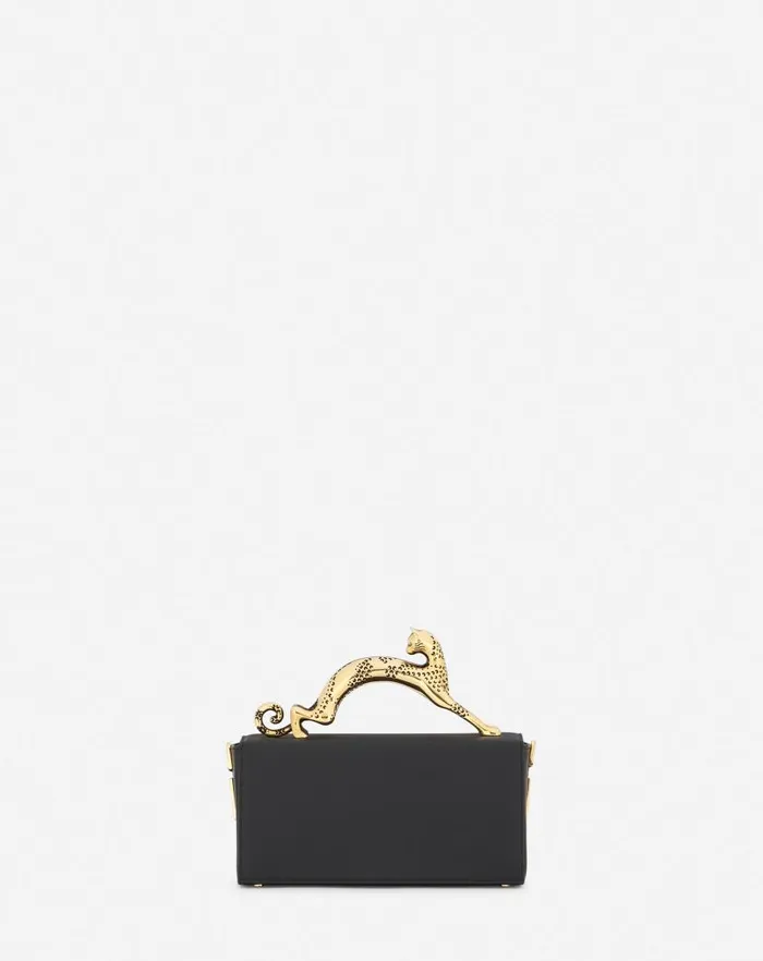 Women Lanvin Mini Bags and Clutches Nano Pencil Cat Leather Bag Black Women Lanvin Mini Bags and Clutches Nano Pencil Cat Leather Bag Black