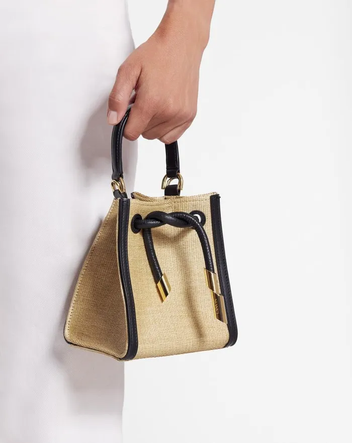 Women Lanvin Mini Bags and Clutches Sequence Hobo Nano Raffia Bag Naturalblack Women Lanvin Mini Bags and Clutches Sequence Hobo Nano Raffia Bag Naturalblack