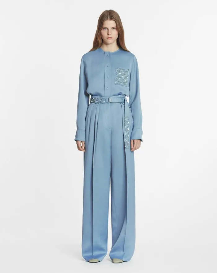 Women Lanvin Pants Embroidered Wideleg Pants Lunar Women Lanvin Pants Embroidered Wideleg Pants Lunar