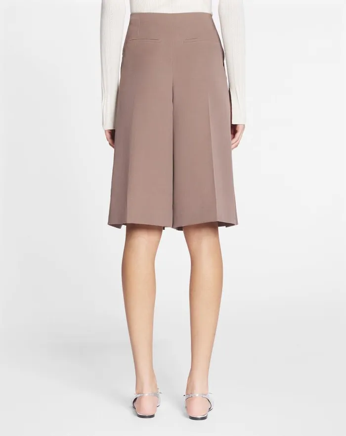Women Lanvin Pants Pleated Culotte Marron Glace Women Lanvin Pants Pleated Culotte Marron Glace