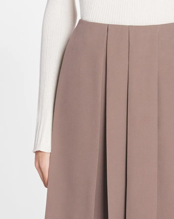 Women Lanvin Pants Pleated Culotte Marron Glace Women Lanvin Pants Pleated Culotte Marron Glace