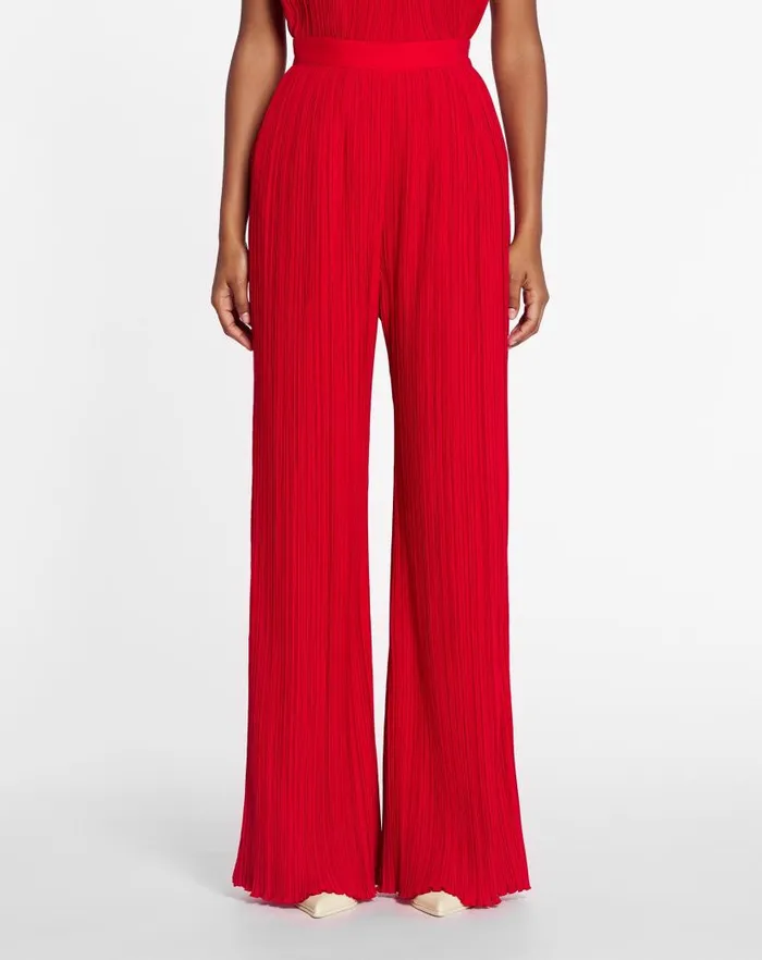 Women Lanvin Pants Pleated Pants Flame Women Lanvin Pants Pleated Pants Flame