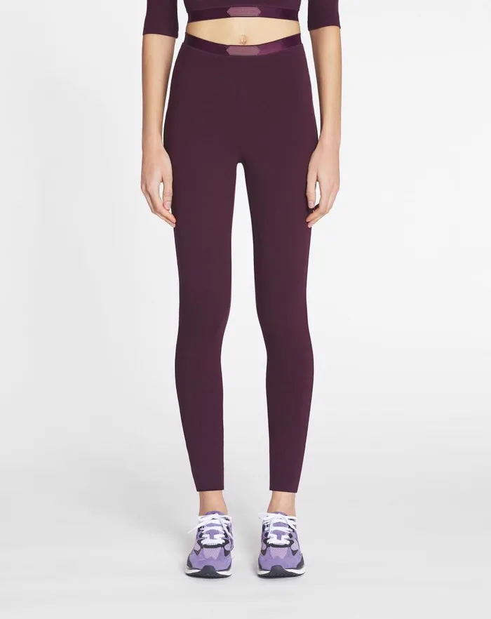 Women Lanvin Pants Sportswear Leggings Burgundy Women Lanvin Pants Sportswear Leggings Burgundy