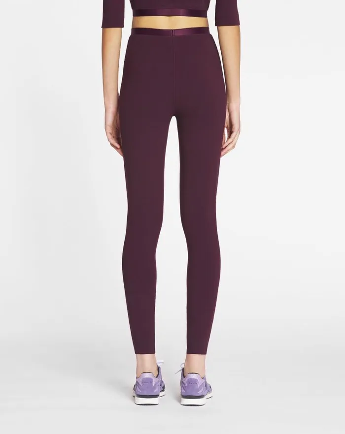 Women Lanvin Pants Sportswear Leggings Burgundy Women Lanvin Pants Sportswear Leggings Burgundy
