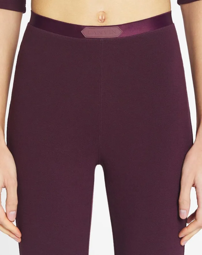 Women Lanvin Pants Sportswear Leggings Burgundy Women Lanvin Pants Sportswear Leggings Burgundy