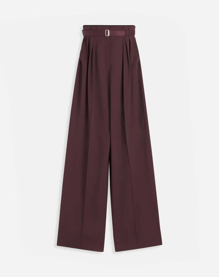 Women Lanvin Pants Wideleg Pants Burgundy