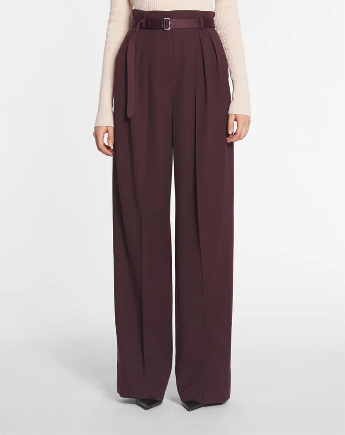 Women Lanvin Pants Wideleg Pants Burgundy Women Lanvin Pants Wideleg Pants Burgundy
