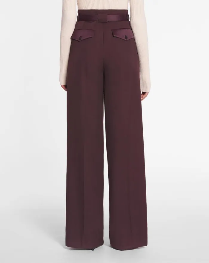 Women Lanvin Pants Wideleg Pants Burgundy Women Lanvin Pants Wideleg Pants Burgundy