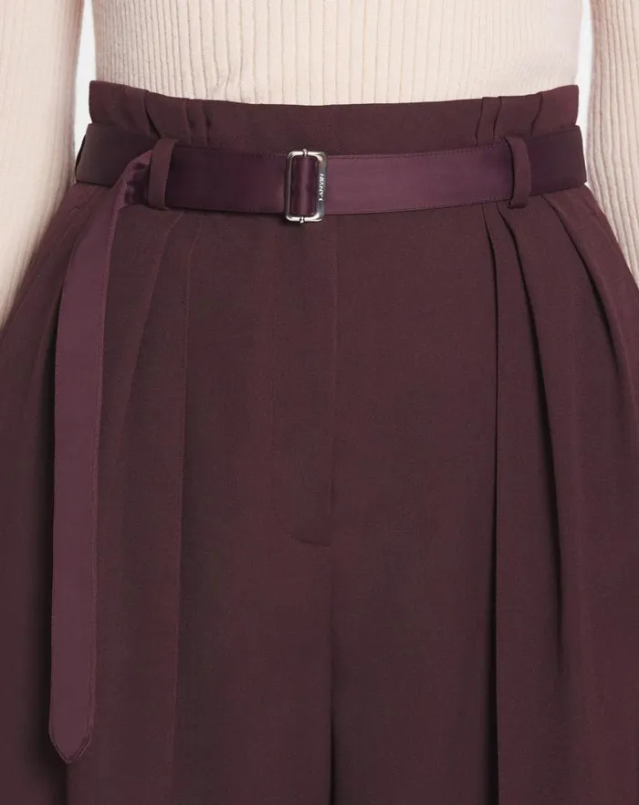 Women Lanvin Pants Wideleg Pants Burgundy Women Lanvin Pants Wideleg Pants Burgundy