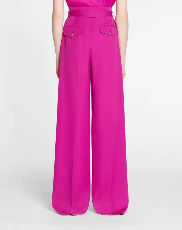Women Lanvin Pants Wideleg Pants Fuchsia Women Lanvin Pants Wideleg Pants Fuchsia