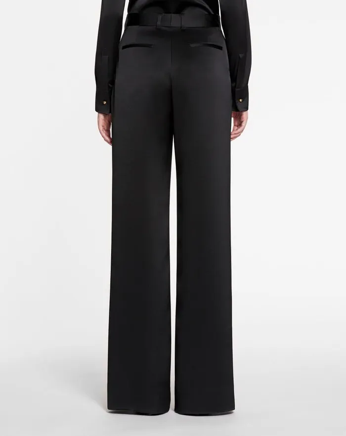 Women Lanvin Pants Wideleg Tailored Pants Black Women Lanvin Pants Wideleg Tailored Pants Black