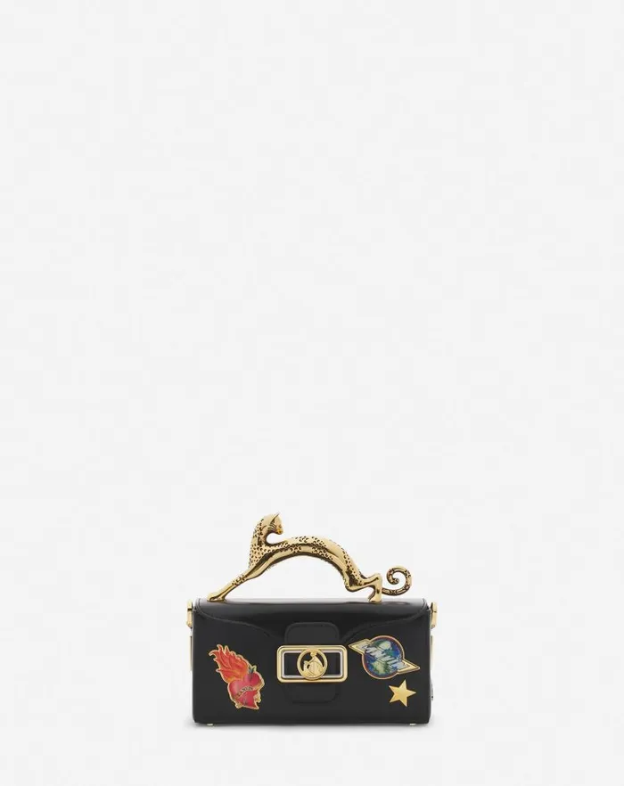 Women Lanvin Pencil Lanvin X Future Pencil Cat Nano Leather Bag With Pins Blackmulticolour Women Lanvin Pencil Lanvin X Future Pencil Cat Nano Leather Bag With Pins Blackmulticolour
