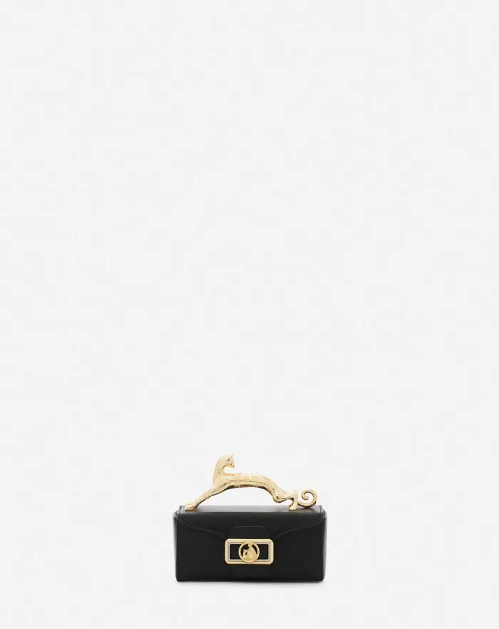 Women Lanvin Pencil Leather Micro Pencil Cat Bag Black