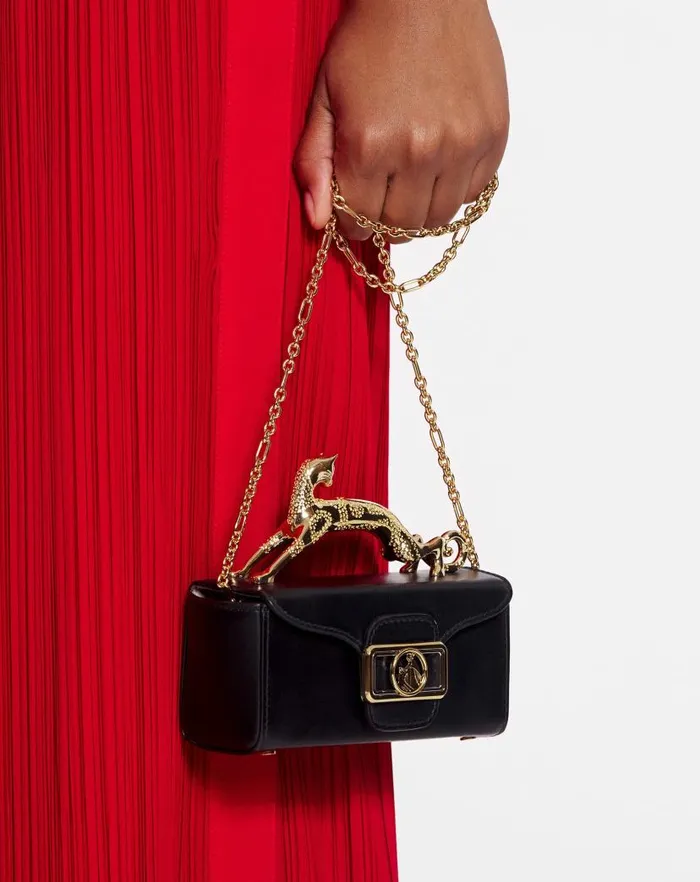Women Lanvin Pencil Leather Micro Pencil Cat Bag Black Women Lanvin Pencil Leather Micro Pencil Cat Bag Black