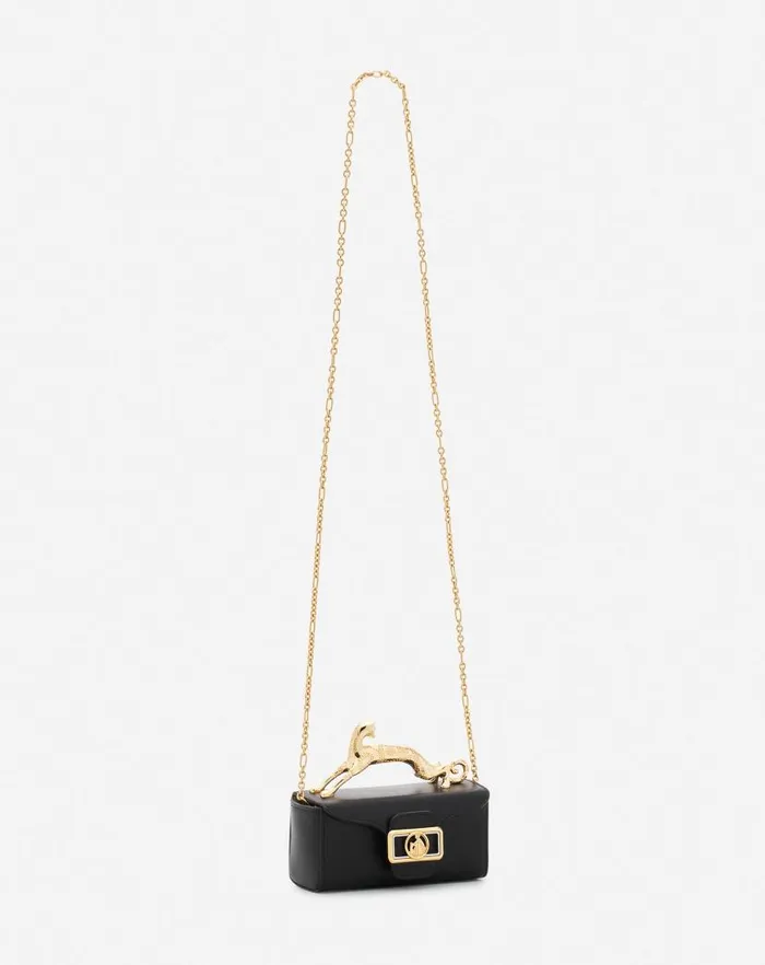 Women Lanvin Pencil Leather Micro Pencil Cat Bag Black Women Lanvin Pencil Leather Micro Pencil Cat Bag Black