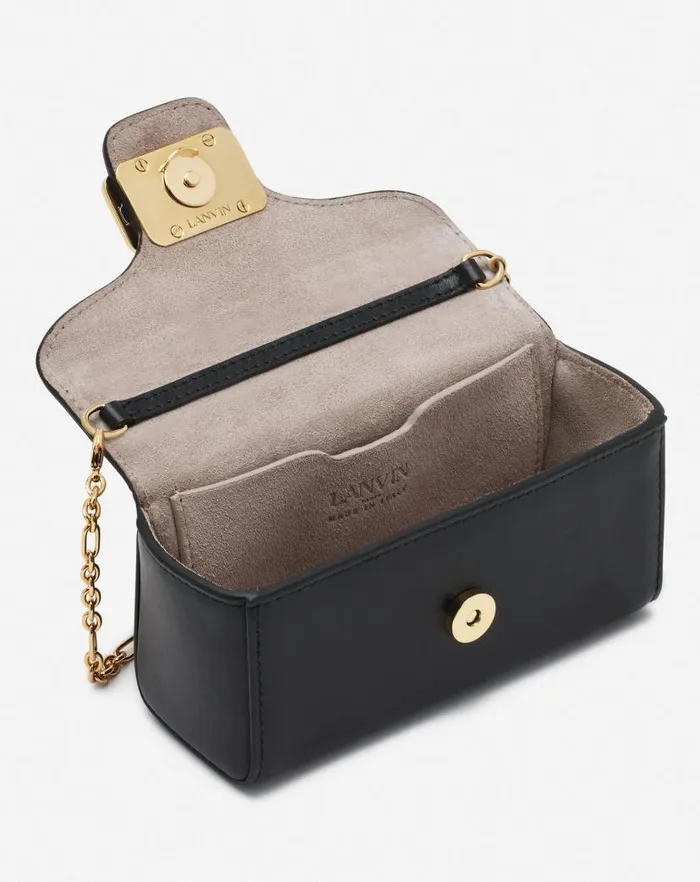 Women Lanvin Pencil Leather Micro Pencil Cat Bag Black Women Lanvin Pencil Leather Micro Pencil Cat Bag Black