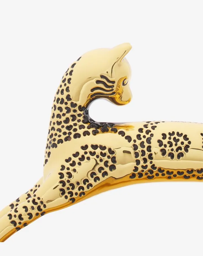 Women Lanvin Pencil Medium Pencil Cat Bag In Metallic Leather Gold