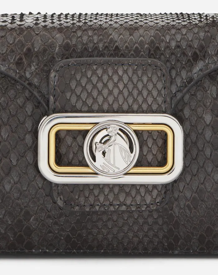 Women Lanvin Pencil Medium Pencil Cat Bag In Python Anthracite
