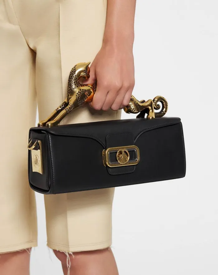 Women Lanvin Pencil Medium Pencil Cat Leather Bag Black Women Lanvin Pencil Medium Pencil Cat Leather Bag Black