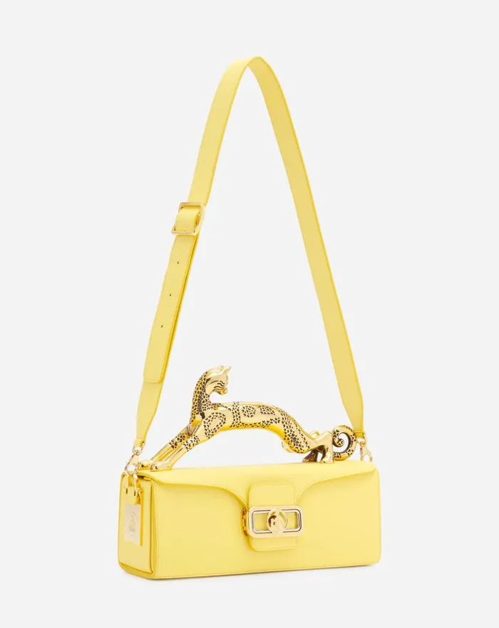 Women Lanvin Pencil Medium Pencil Cat Leather Bag Corn
