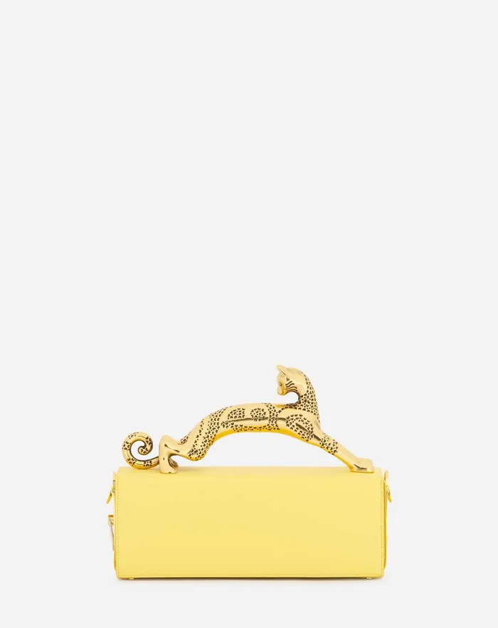Women Lanvin Pencil Medium Pencil Cat Leather Bag Corn