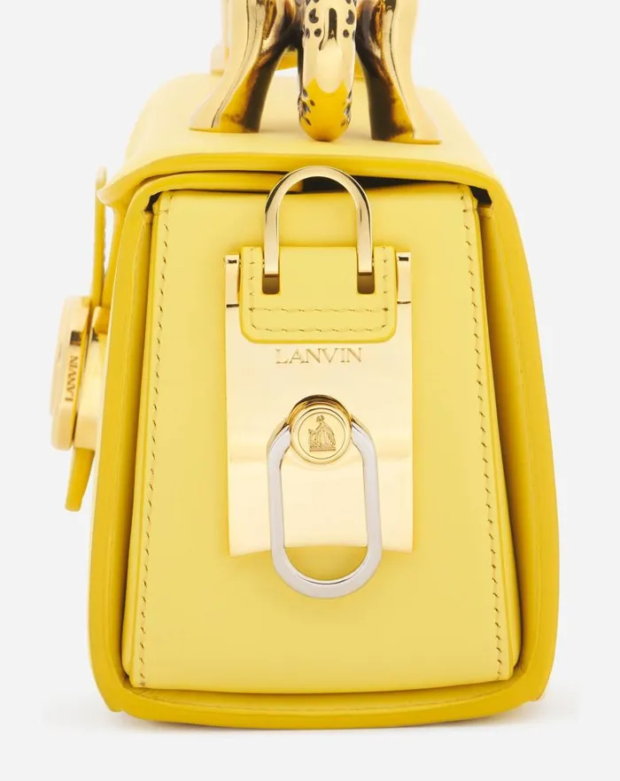 Women Lanvin Pencil Medium Pencil Cat Leather Bag Corn