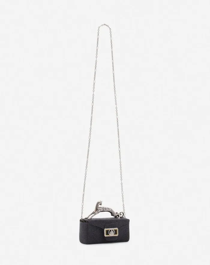 Women Lanvin Pencil Micro Pencil Cat Bag In Suede Black Women Lanvin Pencil Micro Pencil Cat Bag In Suede Black