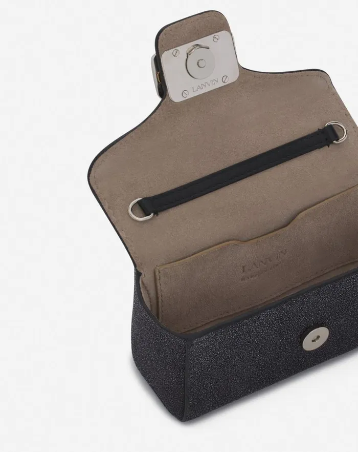 Women Lanvin Pencil Micro Pencil Cat Bag In Suede Black Women Lanvin Pencil Micro Pencil Cat Bag In Suede Black