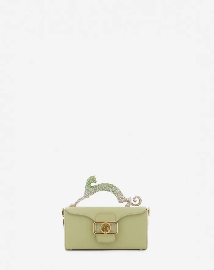 Women Lanvin Pencil Nano Pencil Cat Bag In Leather And Rhinestones Almondvanilla Women Lanvin Pencil Nano Pencil Cat Bag In Leather And Rhinestones Almondvanilla