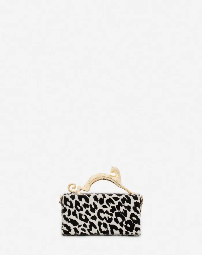 Women Lanvin Pencil Nano Pencil Cat Bag In Ponyeffect Leather Blackwhite Women Lanvin Pencil Nano Pencil Cat Bag In Ponyeffect Leather Blackwhite
