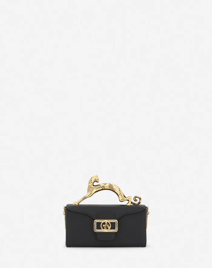 Women Lanvin Pencil Nano Pencil Cat Leather Bag Black