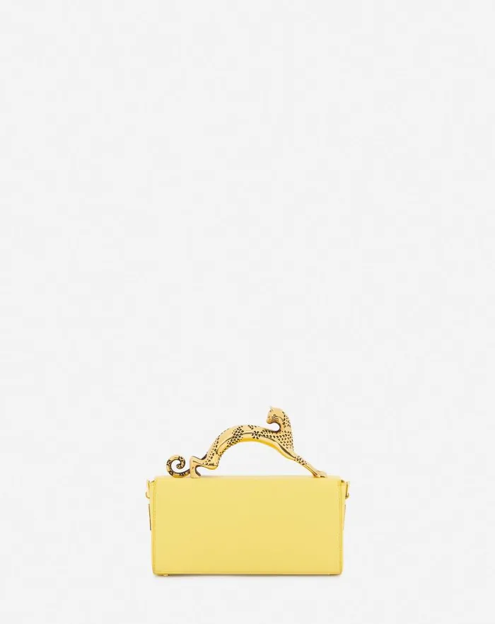Women Lanvin Pencil Nano Pencil Cat Leather Bag Corn