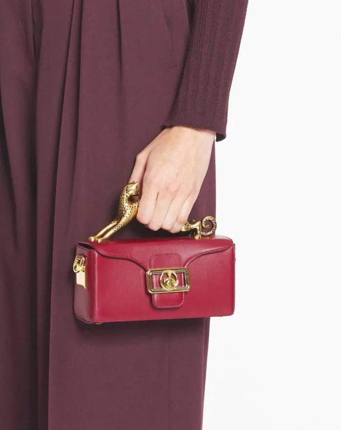Women Lanvin Pencil Nano Pencil Cat Leather Bag Turkish Red Women Lanvin Pencil Nano Pencil Cat Leather Bag Turkish Red
