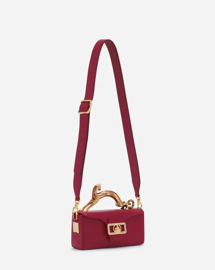 Women Lanvin Pencil Nano Pencil Cat Leather Bag Turkish Red Women Lanvin Pencil Nano Pencil Cat Leather Bag Turkish Red