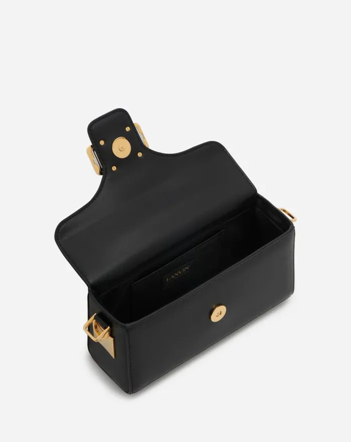 Women Lanvin Pencil Shiny Leather Nano Pencil Bag Black