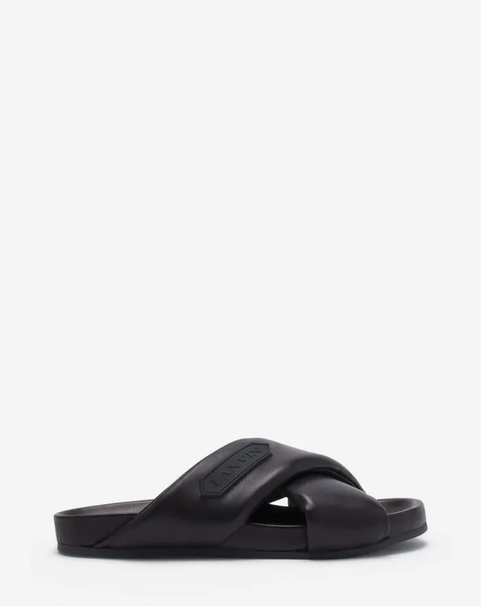 Women Lanvin Sandals and Mules Lanvin Tinkle Sandals In Leather Black