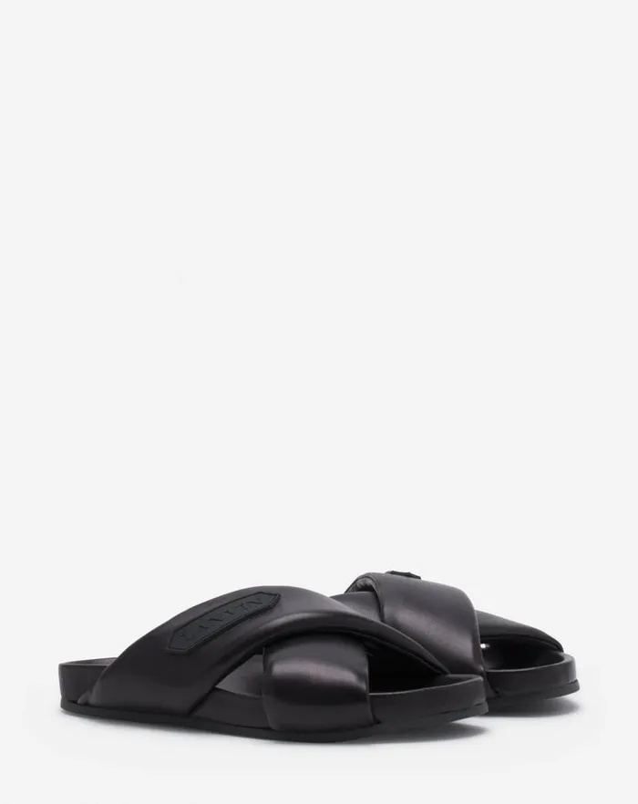 Women Lanvin Sandals and Mules Lanvin Tinkle Sandals In Leather Black