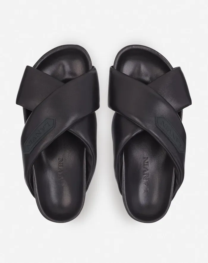 Women Lanvin Sandals and Mules Lanvin Tinkle Sandals In Leather Black