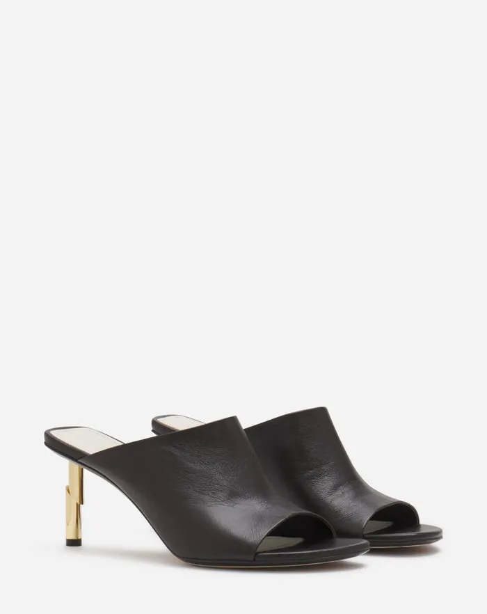 Women Lanvin Sandals and Mules Leather Sequence By Lanvin Mules Cocoa