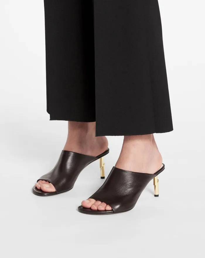 Women Lanvin Sandals and Mules Leather Sequence By Lanvin Mules Cocoa