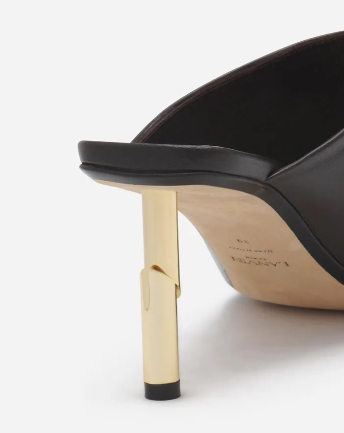 Women Lanvin Sandals and Mules Leather Sequence By Lanvin Mules Cocoa